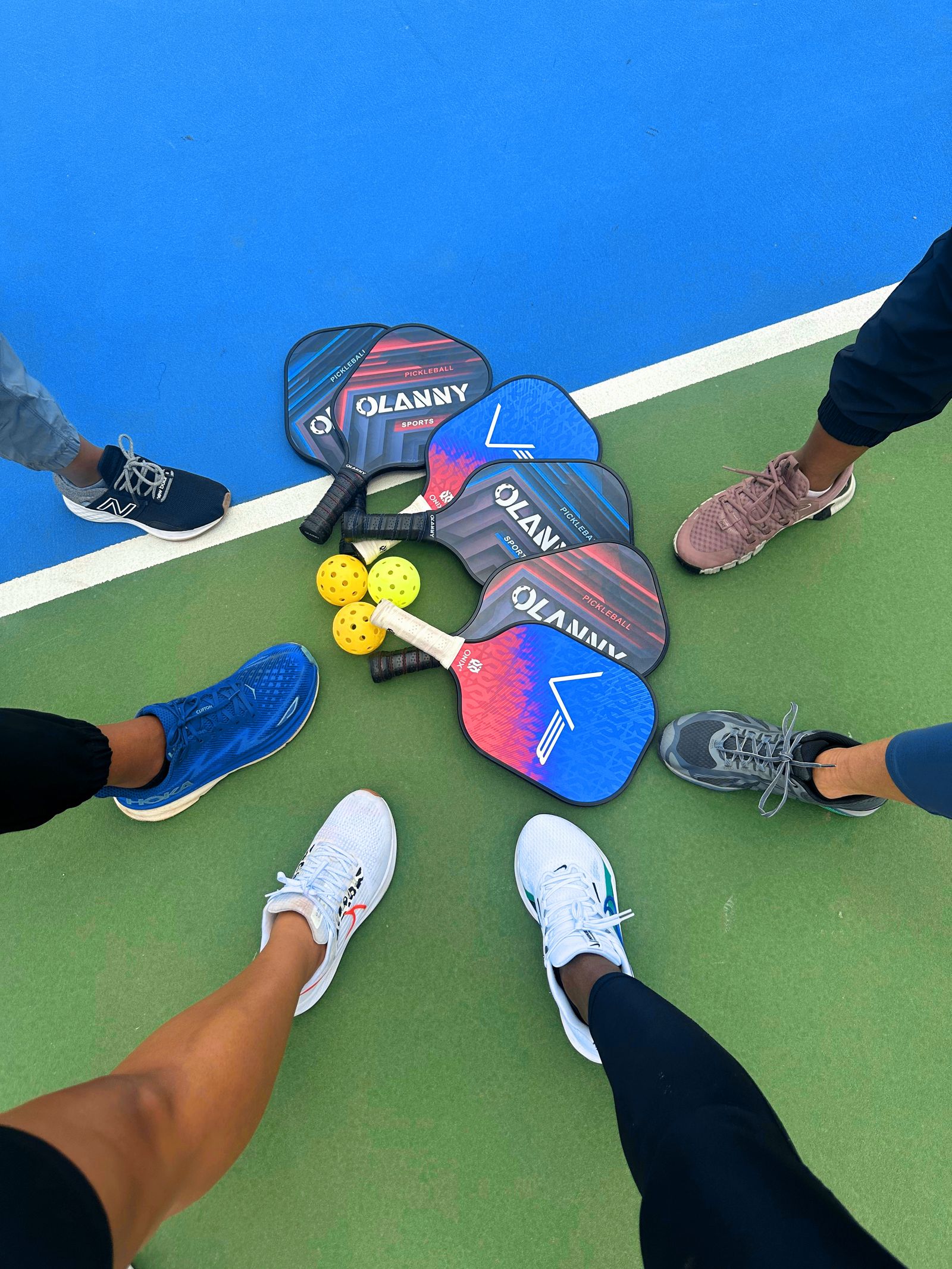 Paddles and balls provided